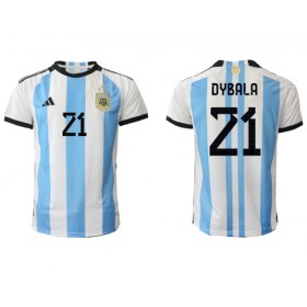 Argentina Paulo Dybala #21 Hemmakläder VM 2022 Kortärmad